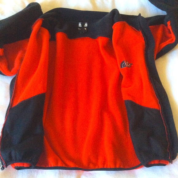 Vintage 90s The North Face Full Zip Rare Red/Black Fleece Jacket Sz S - Picture 3 of 13